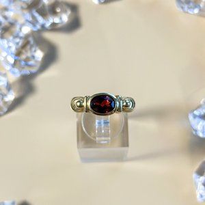 Garnet Ring 14K Yellow Gold
